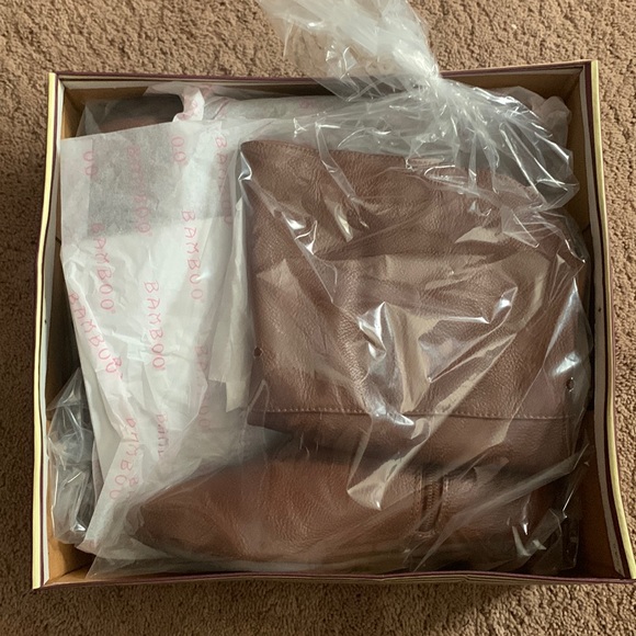 BAMBOO Vintage Brown/Chestnut Morgan Over the Knee Boots, size 5.5 - Picture 2 of 3